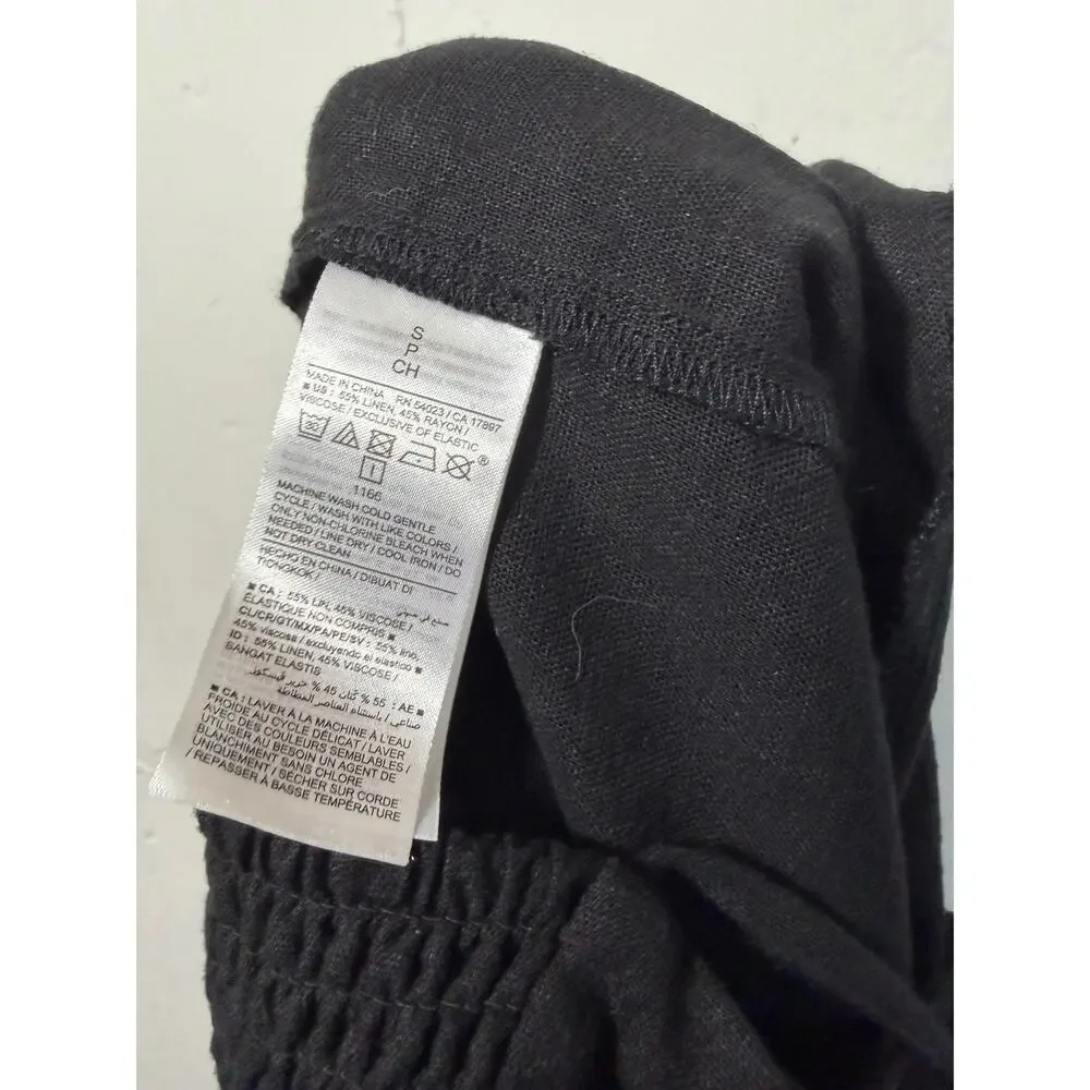 NEW Old Navy Linen Blend Jumpsuit Black Size Small
